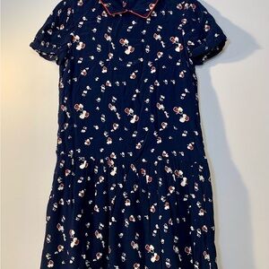 Bonpoint Navy Blue Floral Kids Dress